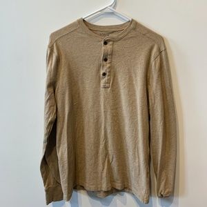 J. Crew Long Sleeve Slub Cotton Henley Men's